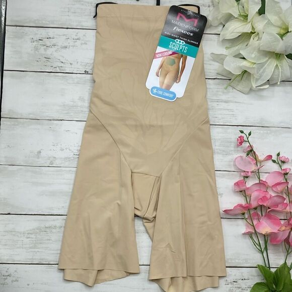 Maidenform Flexees LYCRA Fitsense Hi-Waist Sculpting Thigh Slimmer Underwear 1X - Picture 1 of 10